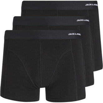 Jack & Jones Boxershorts heren trunks jacbasic bamboe 3-pack - maat XL Zwart
