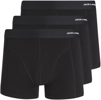 Jack & Jones Boxershorts heren trunks jacbasic bamboe 3-pack Zwart - M