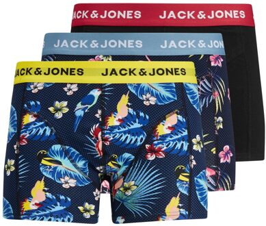 Jack & Jones Boxershorts heren trunks jacflower bird print 3-pack Print / Multi
