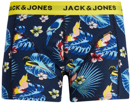 Jack & Jones Boxershorts heren trunks jacflower bird print 3-pack Veelkleurig - XXL