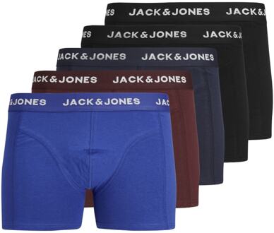 Jack & Jones Boxershorts JACBLACK FRIDAY Trunks 5-pack Zwart / Blauw / Bordeaux -M Blauw,Rood,Zwart - M