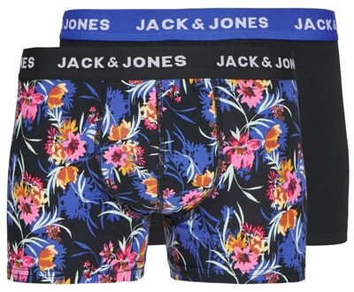 Jack & Jones Boxershorts JACBOTANIC 2-pack Zwart-L Zwart / Blauw - L