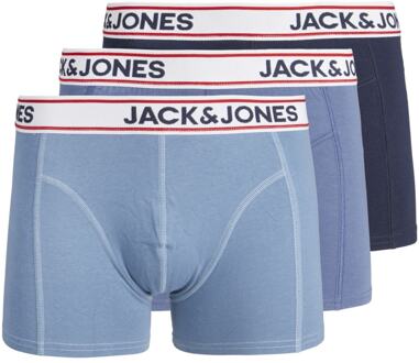 Jack & Jones Boxershorts JACJAKE Trunks 3-pack Vintage Blue / Navy-XXL Blauw - XXL