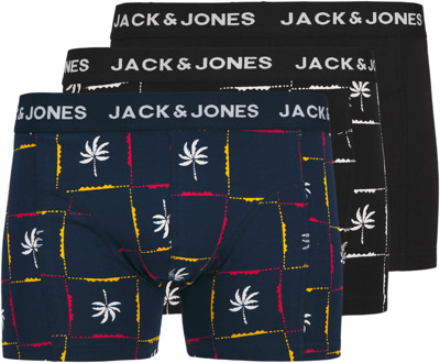 Jack & Jones Boxershorts JACPALM Trunks 3-pack Black / Navy Blazer-S Black/Navy - S