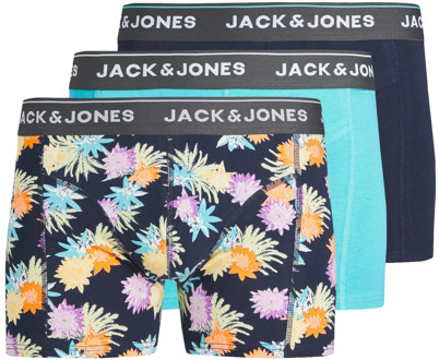 Jack & Jones Boxershorts jongens trunks jacreece 3-pack Print / Multi - 140