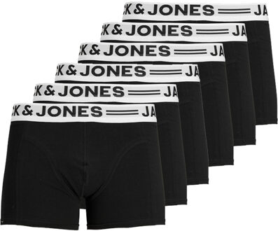 Jack & Jones Boxershorts SENSE Trunks 6-pack Zwart-M - M