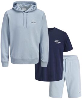 Jack & Jones Brandon Hooded Sweat Tee and Short Set Heren - M
