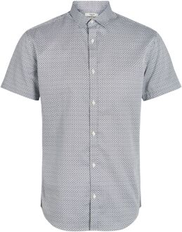 Jack & Jones Cardiff Print Overhemd Heren (plussize) blauw - wit - 4XL
