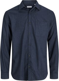 Jack & Jones Casual Shirt CLASSIC MELANGE donker blauw - M;L