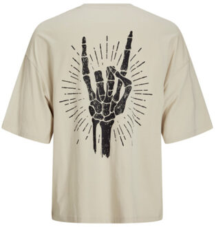Jack & Jones Charge oversize fit tee Beige - L
