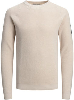 Jack & Jones Classic spring knit crew neck - maat Wit