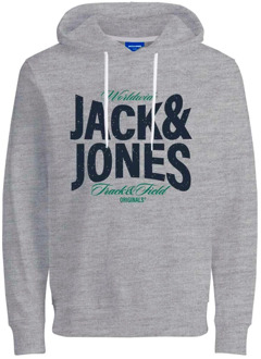 Jack & Jones Comfortabele hoodie met verstelbare capuchon Jack & Jones , Gray , Heren - 2Xl,Xl,M