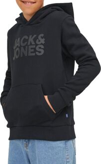 Jack & Jones Corp Logo Hoodie Junior zwart - 140