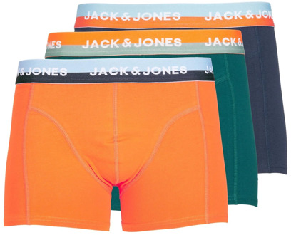 Jack & Jones Effen boxershorts heren trunks jacalex 3-pack Oranje - L