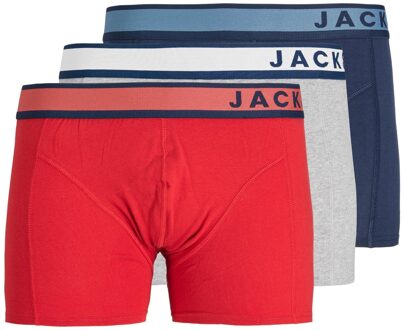 Jack & Jones Effen boxershorts heren trunks jacdenver 3-pack Print / Multi - L