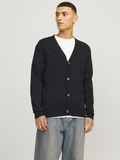 Jack & Jones Emil knit button cardigan Zwart