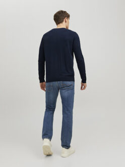 Jack & Jones Emil knit crew neck Blauw - L
