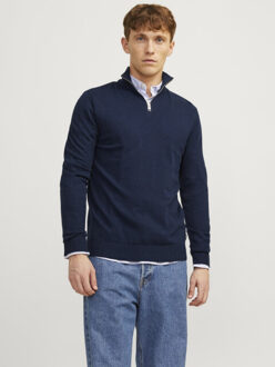 Jack & Jones Emil knit half zip Blauw - L