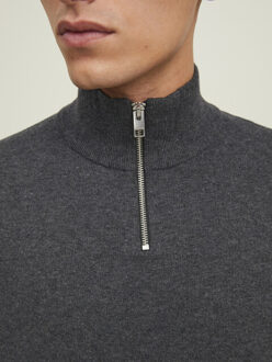 Jack & Jones Emil knit half zip Grijs - L