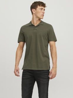 Jack & Jones ESSENTIALS Basic slim fit polo olijfgroen - M