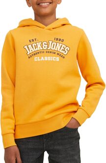 Jack & Jones Essentials Logo Hood 2 Hoodie Junior geel - wit - 128