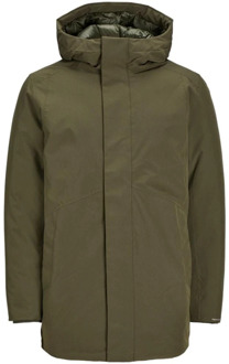 Jack & Jones Essentials Parka Grape Leaf Groen Jack & Jones , Green , Heren - 2Xl,Xl,L,M,S