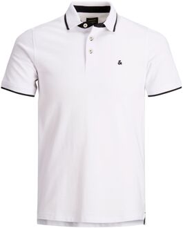 Jack & Jones Essentials Paulos Polo Heren wit - zwart - XXXL