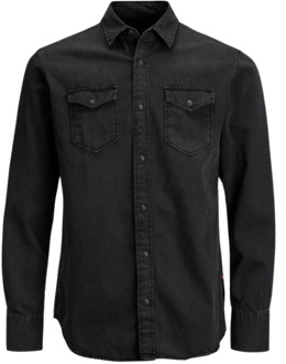 Jack & Jones ESSENTIALS Sheridan slim fit overhemd Zwart - XS