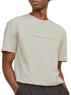 Jack & Jones Essentials Star SS Crew Shirt Heren beige - M
