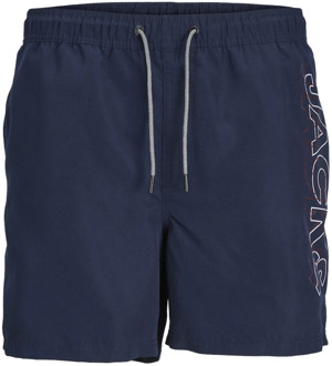 Jack & Jones Fiji Double Logo Zwemshort Heren donkerblauw - M