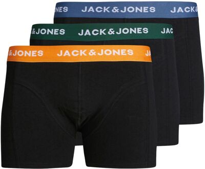 Jack & Jones Gab Trunk Boxershorts Jongens (3-pack) zwart - oranje - groen - blauw - 128