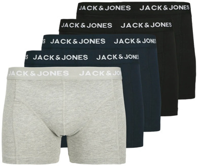 Jack & Jones Heren boxershorts effen trunks jacanthony 5-pack Print / Multi - S