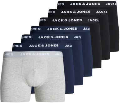Jack & Jones Heren boxershorts effen trunks jacanthony 7-pack Print / Multi - S