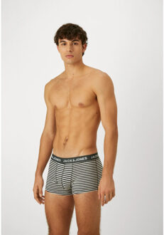 Jack & Jones Heren boxershorts gestreept jacstripes mega multipack 12-pack - maat S Zwart