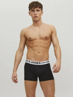 Jack & Jones Heren boxershorts sense zwart/grijs/wit 3-pack - maat S Veelkleurig