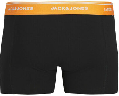 Jack & Jones Heren boxershorts trunks jacdawson 5-pack effen Zwart - M