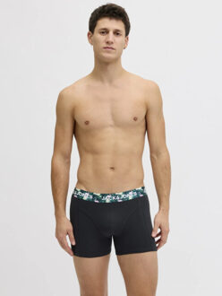 Jack & Jones Heren boxershorts trunks jacflamingo flamingo print 3-pack multicolor Veelkleurig - XXL