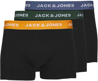 Jack & Jones Heren boxershorts trunks jacgab 3-pack Zwart - L