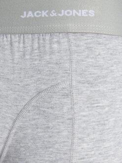 Jack & Jones Heren boxershorts trunks jacgabriel bamboe effen 3-pack grijs/donkerblauw/zwart Veelkleurig - XXL