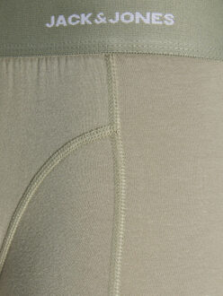 Jack & Jones Heren boxershorts trunks jacgabriel bamboe effen 3-pack grijsgroen/donkerblauw - maat XXL Veelkleurig