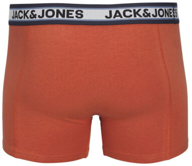 Jack & Jones Heren boxershorts trunks jacmarco oranje/blauw 3-pack Veelkleurig - L
