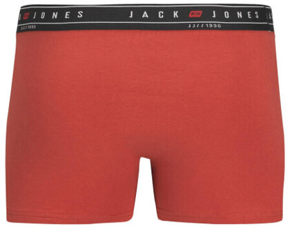 Jack & Jones Heren boxershorts trunks jacnagee rood/donkerblauw/zwart 3-pack Veelkleurig - XXL