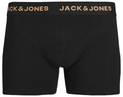 Jack & Jones Heren boxershorts trunks jacreese gestipt 3-pack Zwart - L
