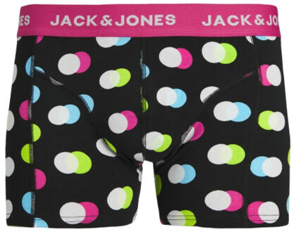 Jack & Jones Heren boxershorts trunks jacreese gestipt 3-pack Zwart - XL