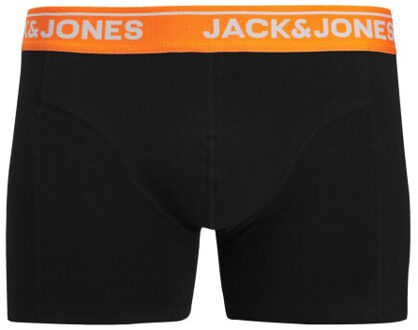 Jack & Jones Heren boxershorts trunks jactheodore 3-pack effen - maat M Zwart