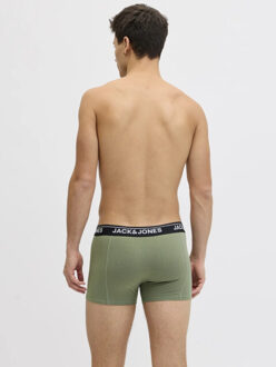 Jack & Jones Heren boxershorts trunks jactimothy 5-pack effen groen/donkerblauw/zwart Veelkleurig - L