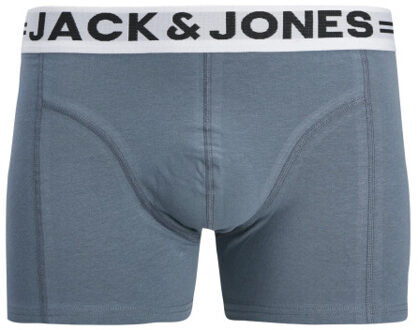 Jack & Jones Heren boxershorts trunks sense 3-pack effen turquoise/blauw/zwart - maat XL Veelkleurig