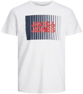 Jack & Jones Heren Crew Neck T shirt - maat Wit