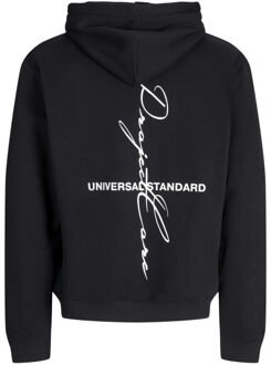 Jack & Jones Heren hoodie jcocover - maat L Zwart