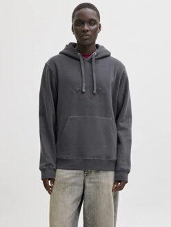 Jack & Jones Heren hoodie jorbleecker donker - maat M Grijs